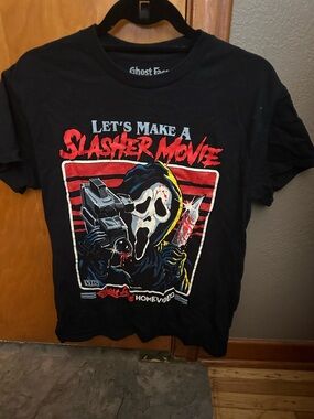 Black Graphic Tee - Let's Make A Slasher Movie